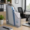 LEAN metalen bureau-organizer standaard voor documenten en ordners, verticaal, zilver, A4