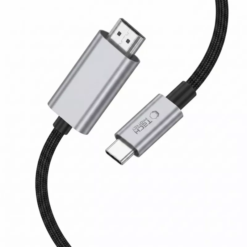 TECH-PROTECT ULTRABOOST kabel USB-C naar HDMI 2.1 8K 60Hz 200cm ijzergrijs
