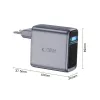 TECH-PROTECT POWERVISION NC140W-GaN 4-poorts netlader PD 140W / QC3.0 donkergrijs