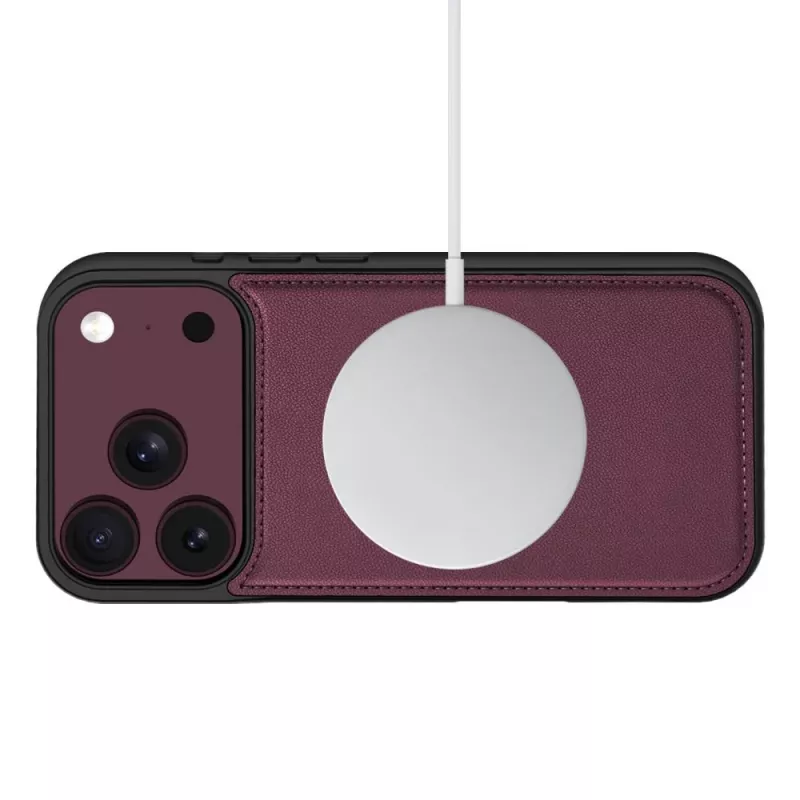 TECH-PROTECT MagSafe-portemonnee voor iPhone 17 Pro Max / 18 Pro Max - Moerbei, RFID-bescherming, voor 3 kaarten