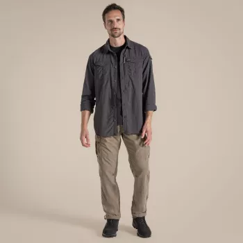 Craghoppers NosiLife Adventure LS Shirt III - Black Pepper, XL