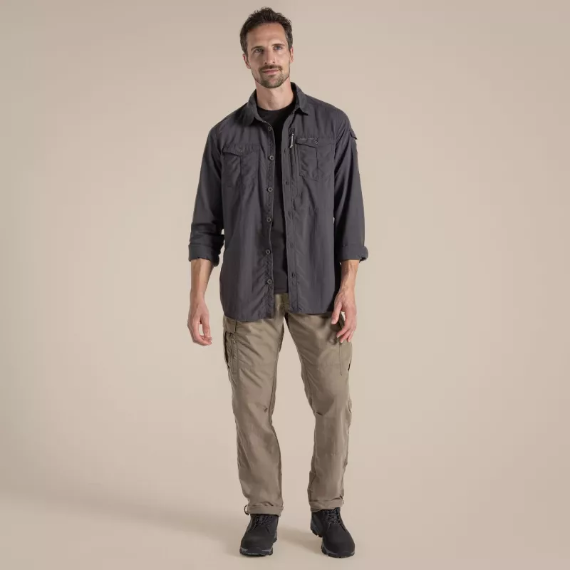 Craghoppers NosiLife Adventure LS Shirt III - Black Pepper, XL