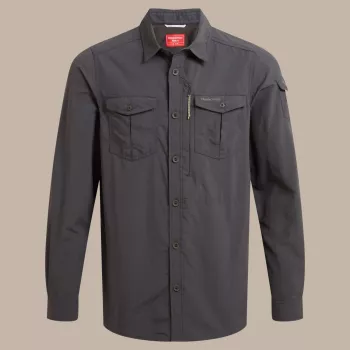 Craghoppers NosiLife Adventure LS shirt III - Black Pepper - XXL