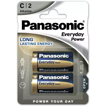 Panasonic Everyday Power C alkaline batterijen LR14 1,5 V 2-pack blister