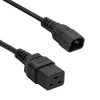 Akyga AK-UP-02 server-verlengkabel IEC C14 naar IEC C19, 3 x 1 mm², 1,8 m, zwart