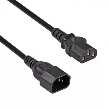 Akyga AK-PC-07C verlengkabel CU IEC C13 naar C14 3m zwart
