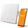 Qoltec 3-kanaals smart Wi-Fi lichtschakelaar met timer, Tuya & Smart Life, wit
