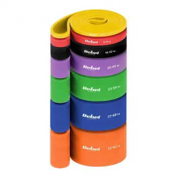 REBEL ACTIVE Power Band PT-S7 TPE weerstandsbanden-set, 7 banden, 4-82 kg, draagtas
