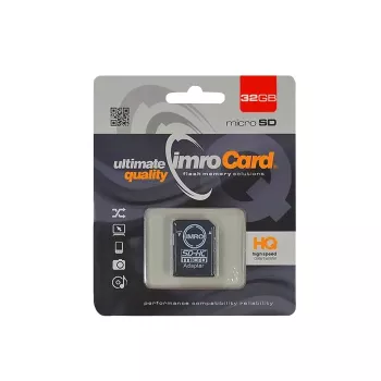 IMRO 32GB microSDHC geheugenkaart met SD-adapter, Class 10 UHS-I U1 A1, tot 80MB/s