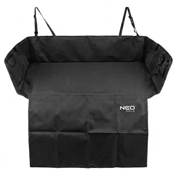 NEO TOOLS 11-474 universele kofferbakbeschermmat voor auto's, SUV's en stationwagens, waterdicht, vuil- en krasbestendig, zwart, 145 x 120 cm