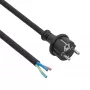 Akyga AK-OT-04S rubberen netkabel H05RR-F 3 x 1,5 mm², CEE-7/7-stekker naar open uiteinde, 5 m, zwart