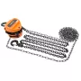 NEO TOOLS kettingtakel 2 t, 3 m handmatige kettingtakel met dubbele palrem, G80 lastketting, gesmede draaihaken