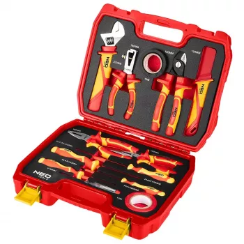NEO TOOLS 13-delige elektriciens-gereedschapsset in koffer, VDE 1000V geïsoleerd, CrV-staal