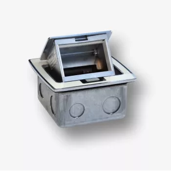 BACHMANN Mini Countertop Box 3M - tafelbox voor montage van standaard stopcontacten 22,5x45 mm (45x45 mm) opklapbaar, wit