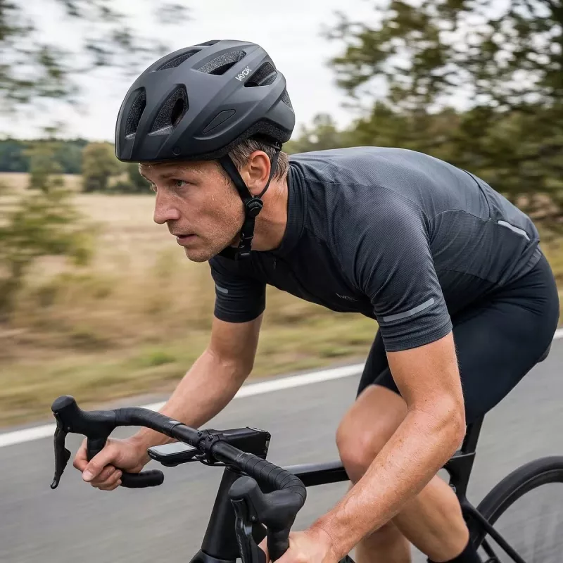 Kask Active LED-fietshelm, mat zwart, maat L VA0424BML Vayox