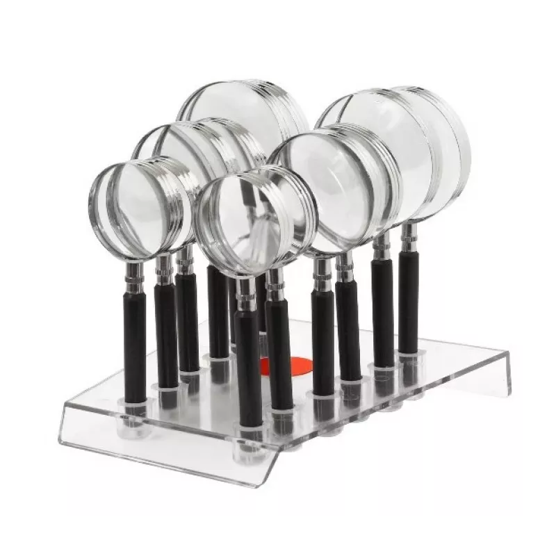 NO NAME loepenset CLASSIC 4D 50/65/75mm (12 stuks) - optische kunststof lenzen, zwart