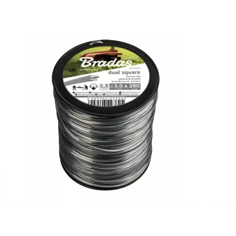 Bradas ZRK3025KG plantdraad 30m groen, 2,5mm staalkern met kunststofcoating en snijder