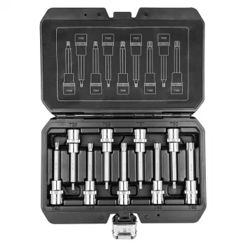 NEO TOOLS Torx-bits op dopsleutel 100 mm, 9-delige set