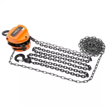 NEO TOOLS 1 ton handmatige kettingtakel 3 m met 6 mm lastketting en dubbele palrem