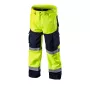 NEO TOOLS softshell waarschuwingsbroek met hoge zichtbaarheid, fluorescerend geel, maat XL