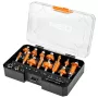 NEO TOOLS 15-delige hardmetaal-freesbitset met 8 mm schacht in houten koffer