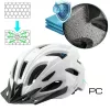 Vayox Speed fietshelm glanzend wit met LED-licht, maat L (58-61 cm) VA0425WGL
