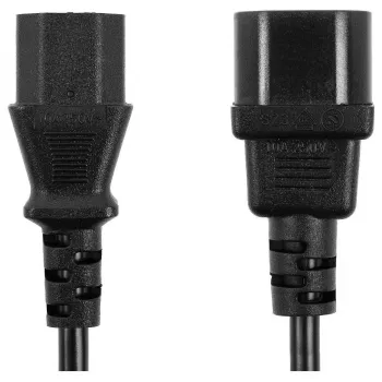 Accura C13 naar C14 VDE-voedingskabel 1,8 m zwart