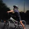 Rockbros TT-32SBTG-S kinderfietshelm met afneembare kinbescherming, maat S, grijs