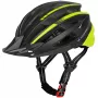 WOZINSKY MTB-fietshelm met afneembare klep en USB-achterlicht, 57-62 cm, zwart-geel