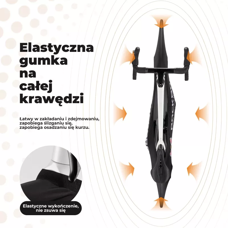 Rockbros D95 elastische fietshoes voor 26-29 inch fietsen, 700C, zwart