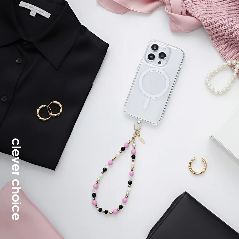 Crong Phone Charm - telefoonbandje met stijlvolle kralen (universele lanyard)