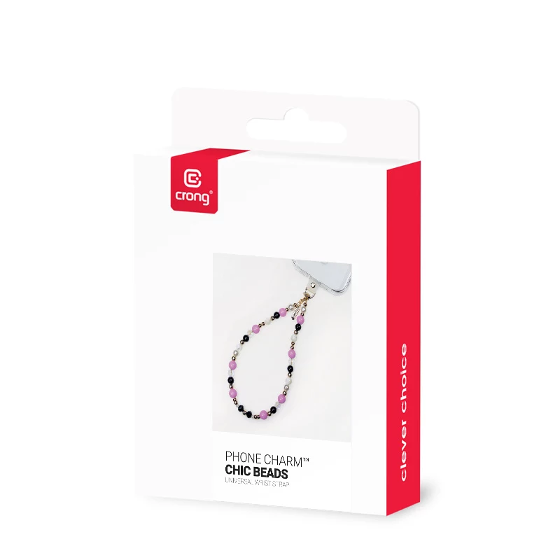 Crong Phone Charm - telefoonbandje met stijlvolle kralen (universele lanyard)