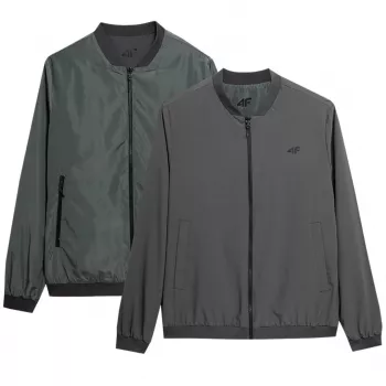 Heren reversibel jack 4F M013 olijf/grijs SS23
