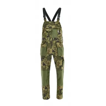 Snickers Workwear 3212 broek met bretels King Camo / zwart XXL