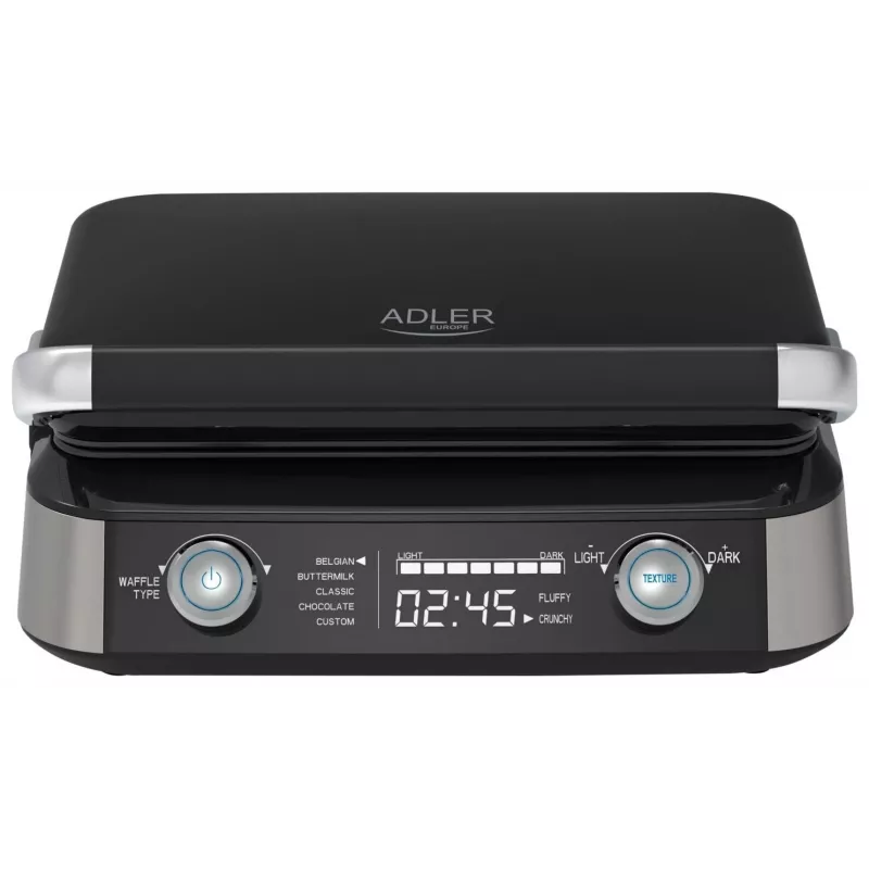 Adler AD 3084 wafelijzer, 2400 W, zwart/zilver
