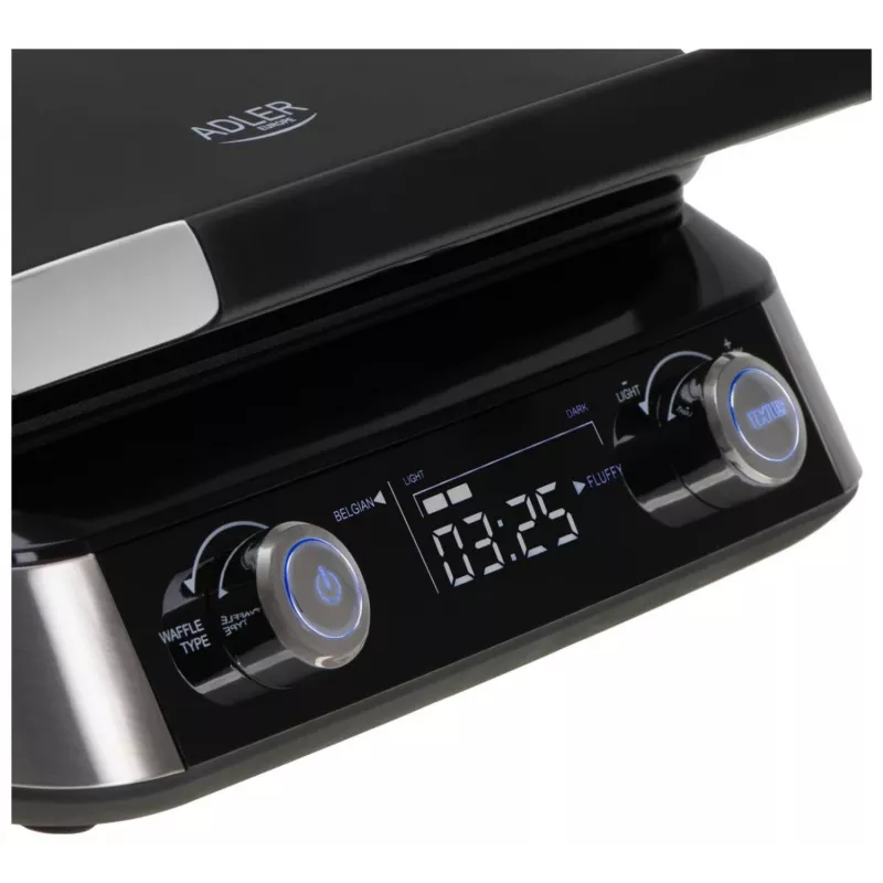 Adler AD 3084 wafelijzer, 2400 W, zwart/zilver