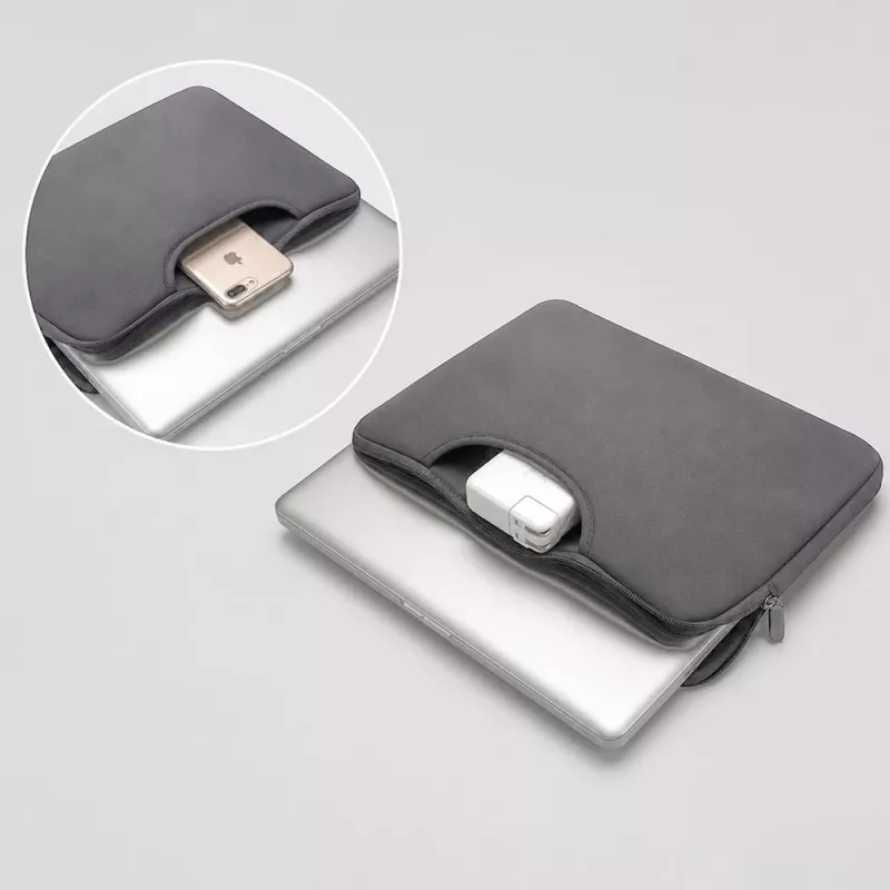 Wozinsky WNT-17G 17,3 inch neopreen laptophoes met verzonken handgreep - grijs