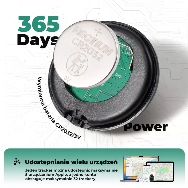 ROCKBROS RT1W Bluetooth-tracker voor Apple Find My - zwart
