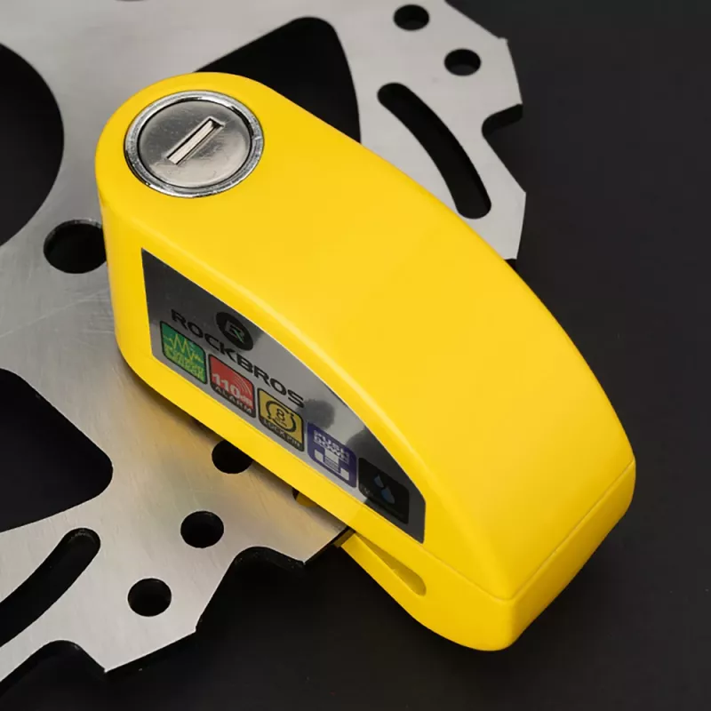 ROCKBROS LBAYG8308 schijfrem slot met 110 dB alarm - oranje