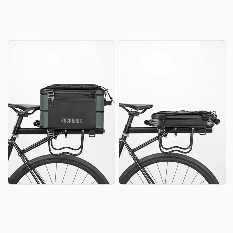 Rockbros A30 ROAD TO SKY opvouwbare bagagedragertas 15-30L grijs