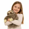 LEAN TOYS realistisch luiaard knuffeldier met klittenbandpoten 34 cm