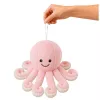 LEAN TOYS pluchen octopus met zuignap, roze, 16 cm