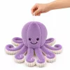 LEAN TOYS pluchen octopus knuffeldier met elastische tentakels paars 50 cm