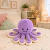 LEAN TOYS pluchen octopus knuffeldier met elastische tentakels paars 50 cm