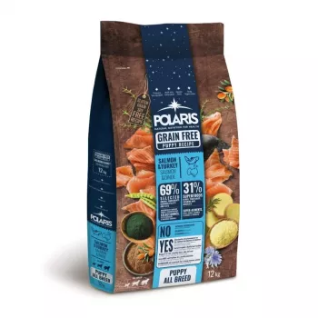 POLARIS puppy droogvoer met zalm en kalkoen, graanvrij, 12 kg zak