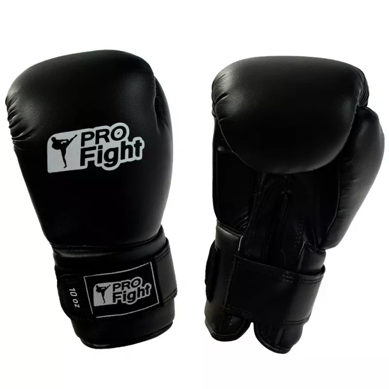 Profight leren Dragon-bokshandschoenen, zwart
