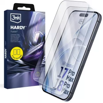 3mk Hardy Fusion hoes voor Apple iPhone 17 Pro Max / 18 Pro Max - transparante hybride hoes met MIL-STD-810G valbeveiliging, MagSafe- & draadloos laden-compatibel