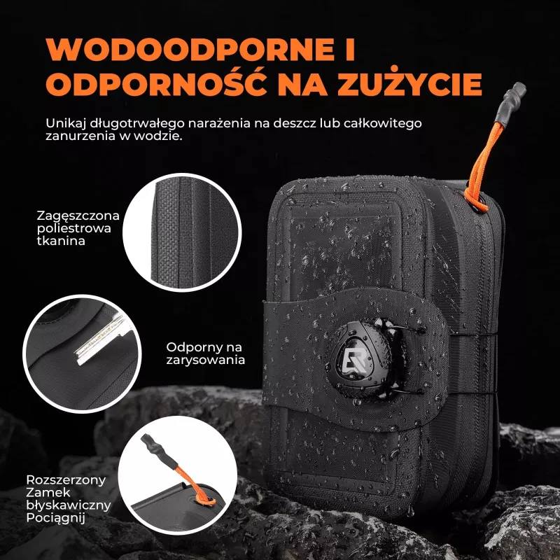 ROCKBROS AS-150 waterdichte multifunctionele zadeltas met flessenhouder - zwart