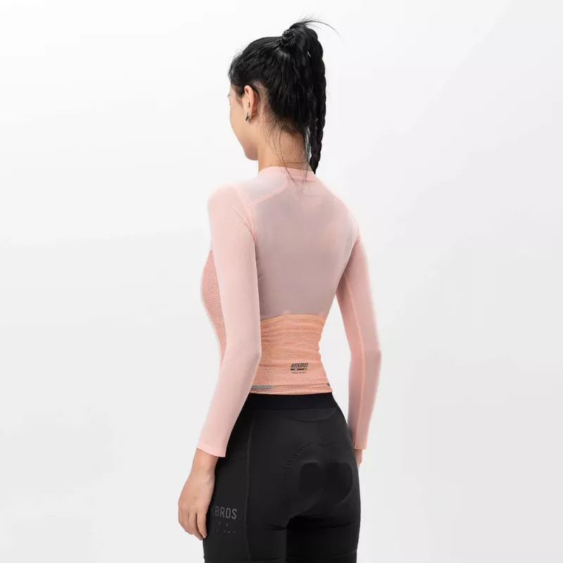 ROCKBROS ROAD TO SKY dames langarm wielrentrui roze maat M