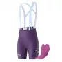 ROCKBROS dames wielrenbroek met bretels en zeem, paars, maat S